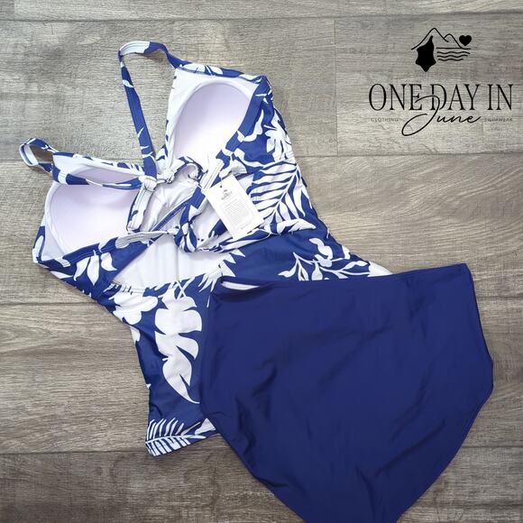 B2Prity Twist Front high Waist Tankini Swimsuit Size L - Picture 7 of 7